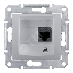 Sedna Розетка компьютерная RJ45 6 в рамку алюминий - Schneider Electric
