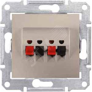 Sedna Аудиорозетка двойная титан (SDN5400168) - Schneider Electric