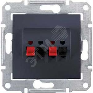 Sedna Аудио розетка двойная графит