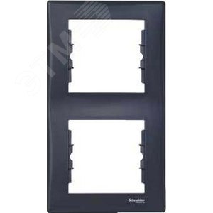 Sedna Рамка двойная вертикальнаяальная графит (SDN5801170) - Schneider Electric
