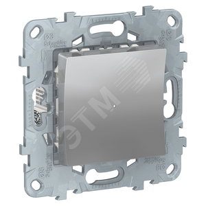 Unica Wiser Алюминий LED Светорегулятор нажимной, универсальный 7-200Вт | NU551530 | Schneider Electric - Schneider Electric