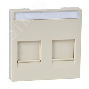 Центральная плата для модулей штепсельных разъемов 2 поста бежевый 3