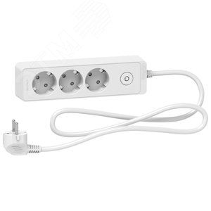 UNICA EXTEND удлинитель 3 розетки.2К+З, кабель 1,5м, белый | ST9431W | Schneider Electric - Schneider Electric