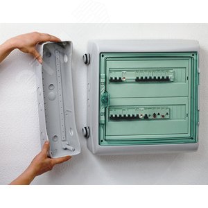 Щит распределительный навесной ЩРн-П-36 (2х18) IP65 пластиковый прозрачная дверь белый Kaedra 2