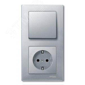 M-Plan Рамка 2 поста алюминий (MTN486260) 3