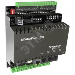 SCADAPack 334 RTU,4 потока/GT,Ladders,24В,реле,2 A/O