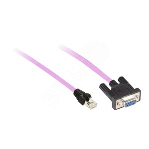 CANOPEN CABLE, 1M, SUB-D 9 FEMALE/RJ45 - Schneider Electric