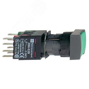 Кнопка 16мм синяя 5