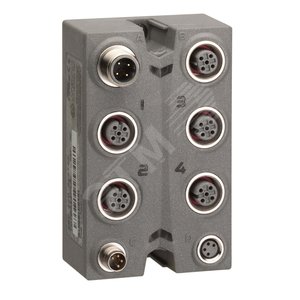 Аналоговый модуль IP 67, 2 вх/ 2 вых, 12 бит, +/-10В, разъемы М12