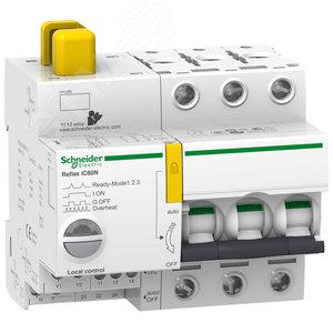 Выключатель автоматический трехполюсный REFLEX iC60N Ti24 25А C 10кА | A9C62325 | Schneider Electric 3
