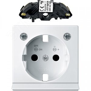 Ц.ПЛАТ.С МОД.СВЕТ.ПОДСВ.Д/РОЗ.SCHUKO БЕЛ | MTN2334-0319 | Schneider Electric 3
