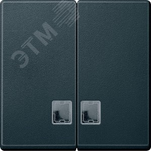 Антрацит Две клавиши с окошком.для световой индикации Merten SM | MTN437514 | Schneider Electric - фото 3