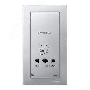 ЦЕНТР.ПЛАТА РОЗЕТКИ Д/ЭЛЕКТРОБРИТВЫ АЛЮМ | MTN213560 | Schneider Electric - фото 4