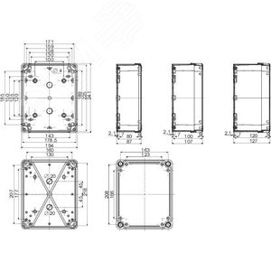 ПЛАСТ.КОРОБКА ABS 241x194x107 | NSYTBS241910 | Schneider Electric - фото 4