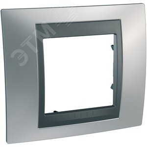 Unica TOP Хром матовый/Графит Рамка 1-ая | MGU66.002.238 | Schneider Electric - фото 4