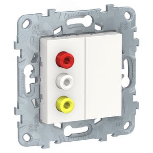 Розетка UNICA NEW 3 RCA белый (NU543118) - Schneider Electric