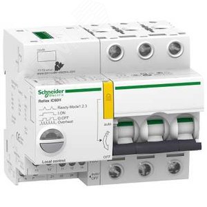 Выключатель автоматический трехполюсный REFLEX iC60H Ti24 40А C 15кА | A9C65340 | Schneider Electric 6