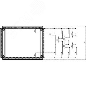 Плата кабельного ввода цельная SF 200х600мм 5