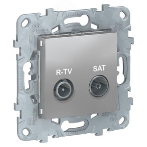 Розетка UNICA NEW R-TV/SAT одиночная алюминий (NU545430) - Schneider Electric