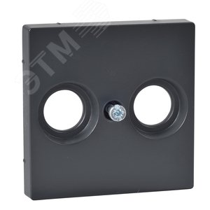 Плата центральная антенной розетки с двумя отверстиями антрацит (MTN4122-0414) 4