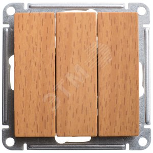 W59 Выключатель трехклавишный, 10АХ, механизм, бук (VS0510-351-8-86) - Schneider Electric