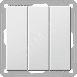 Wessen 59 Матовый хром Выключатель 3-клавишный 16А (сх.05) | VS0516-351-5-86 | Schneider Electric - Schneider Electric