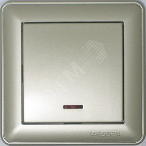 Wessen59 Выключатель без рамки скрытый 1 клавиша шампань с индикацией - Schneider Electric