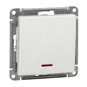 W59 Выключатель одноклавишный с подсв. 2-полюсн., 10АХ, механизм, белый