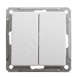 Wessen 59 Белый Выключатель 2-клавишный 16А (сх.5) | VS516-252-1-86 | Schneider Electric - Schneider Electric