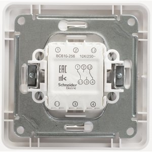 W59 Переключатель двухклавишный, 10АХ, в сборе, белый - Schneider Electric
