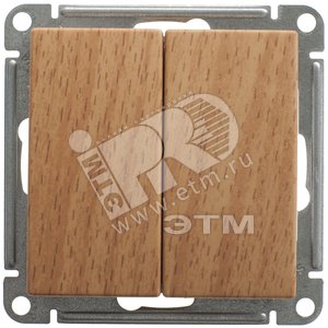 W59 Переключатель двухклавишный, 10АХ, механизм, бук - Schneider Electric