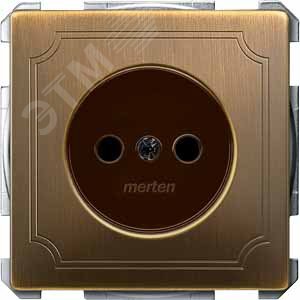 Механизм розетки без заземления без шторок винтовые зажимы античная латунь 5