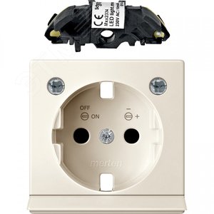 Ц.ПЛАТ.С МОД.СВЕТ.ПОДСВ.Д/РОЗ.SCHUKO БЕЖ | MTN2334-0344 | Schneider Electric 3