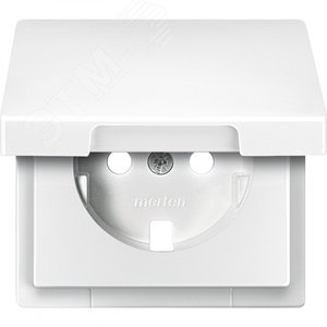 Центральная плата с крышкой для механизма розетки Schuko белый - фото 3