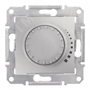 Sedna Диммер поворотный 60-325Вт/ВА индуктивный в рамку алюминий (SDN2200460) - Schneider Electric