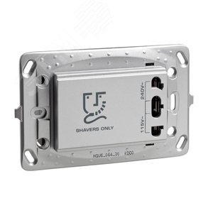 Unica TOP Алюминий Розетка для электробритв | MGU5.064.30 | Schneider Electric - фото 3