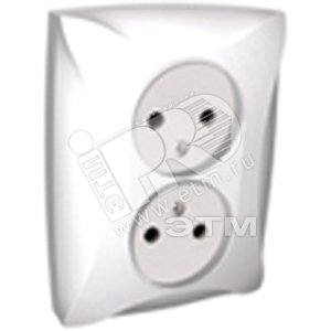 ДУЭТ Розетка двойная без заземления белая - Schneider Electric