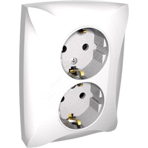 ДУЭТ Розетка двойная с заземлением белая - Schneider Electric
