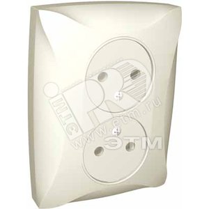 ДУЭТ Розетка двойная без заземления бежевая - Schneider Electric
