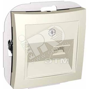 ДУЭТ Розетка компьютерная RJ45 категория 5 в рамку бежевая - Schneider Electric
