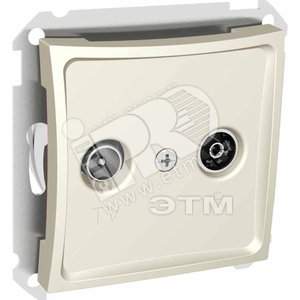 ДУЭТ Розетка телевизионная TV-R оконечная 8дБ в рамку бежевая - Schneider Electric