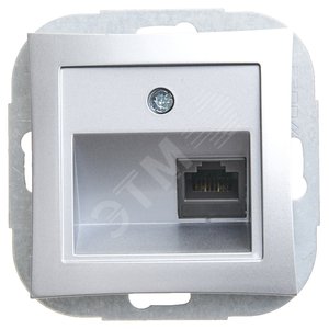 ДУЭТ Розетка компьютерная RJ-45 категория 5 в рамку серебро - Schneider Electric