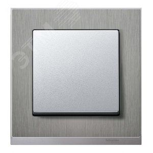 M-Pure D?cor 1-постовая рамка, нерж.сталь/цвет алюминия | MTN4010-3646 | Schneider Electric - фото 2