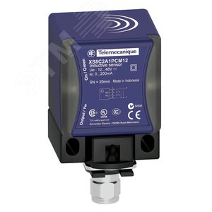 Датчик индуктивный 12-48В 4-20 мА М12 Sn=25мм кубический 2-х проводной 3