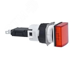 СИГН. ЛАМПА 16ММ 12-24В КРАСНАЯ КВАДРАТНАЯ С ПОДСВЕТКОЙ | XB6CV4BB | Schneider Electric - фото 3