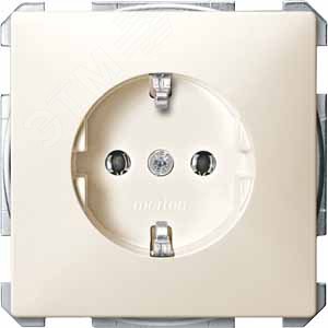 MERTEN Механизм розетки 16А с з/к б/ шт. беж. винт. зажимы QF SD | MTN2401-4044 | Schneider Electric 5