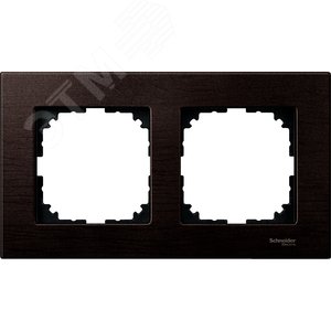 Рамка 2 поста деревянная венге (MTN4052-3471)
