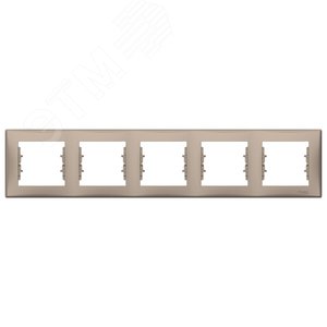 Sedna Рамка 5 постов горизонтальная титан (SDN5800968) 2