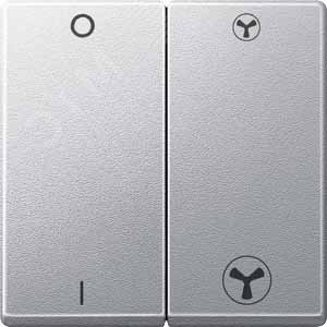 Клавиша 2шт для механизма выключателя с символом Вентилятора алюминий (MTN435060) 4