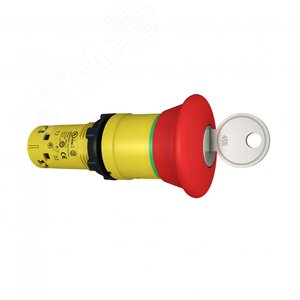 КНОПКА АВАРИЙНОГО ОСТАНОВА ТРИГГЕРН. ДЕЙ-Я КРАСНАЯ ВОЗВРАТ КЛЮЧОМ 2НЗ 4